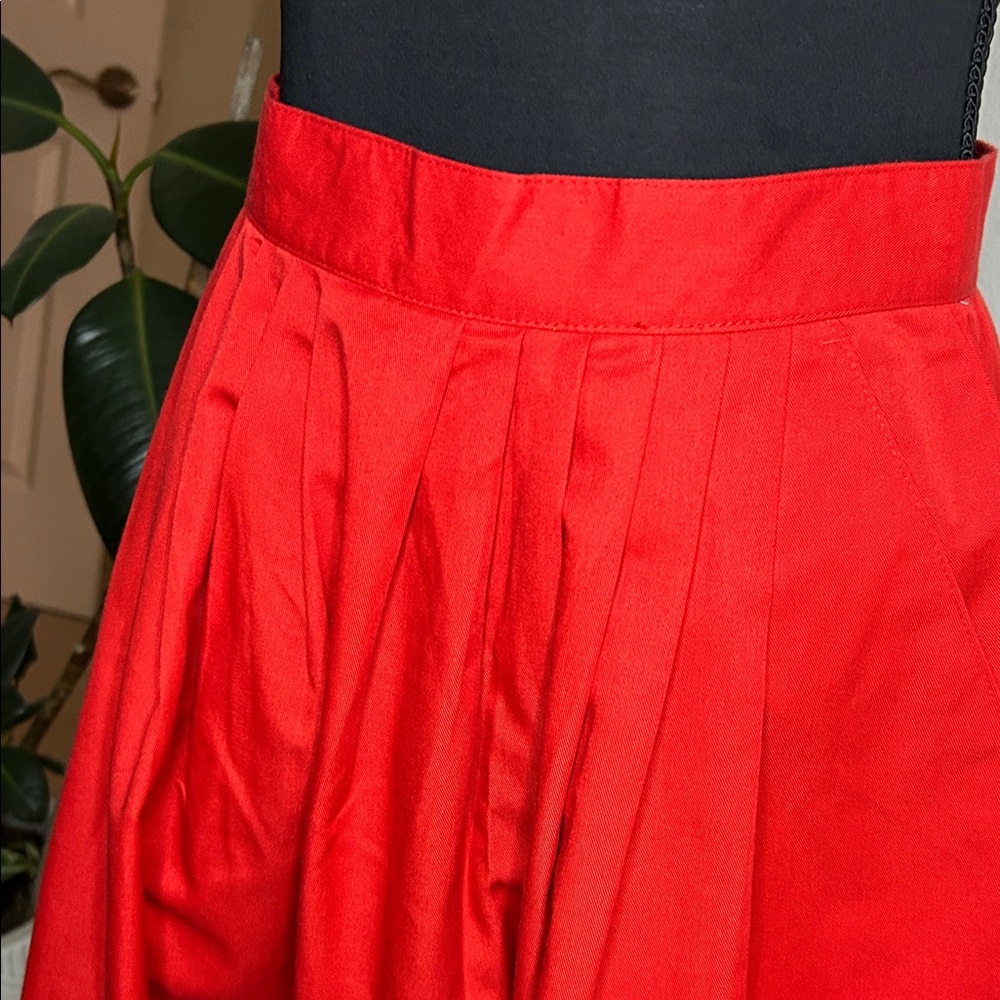 Vintage Red A-line Women's Skirt size 8 MIDI - Picture 3 of 8